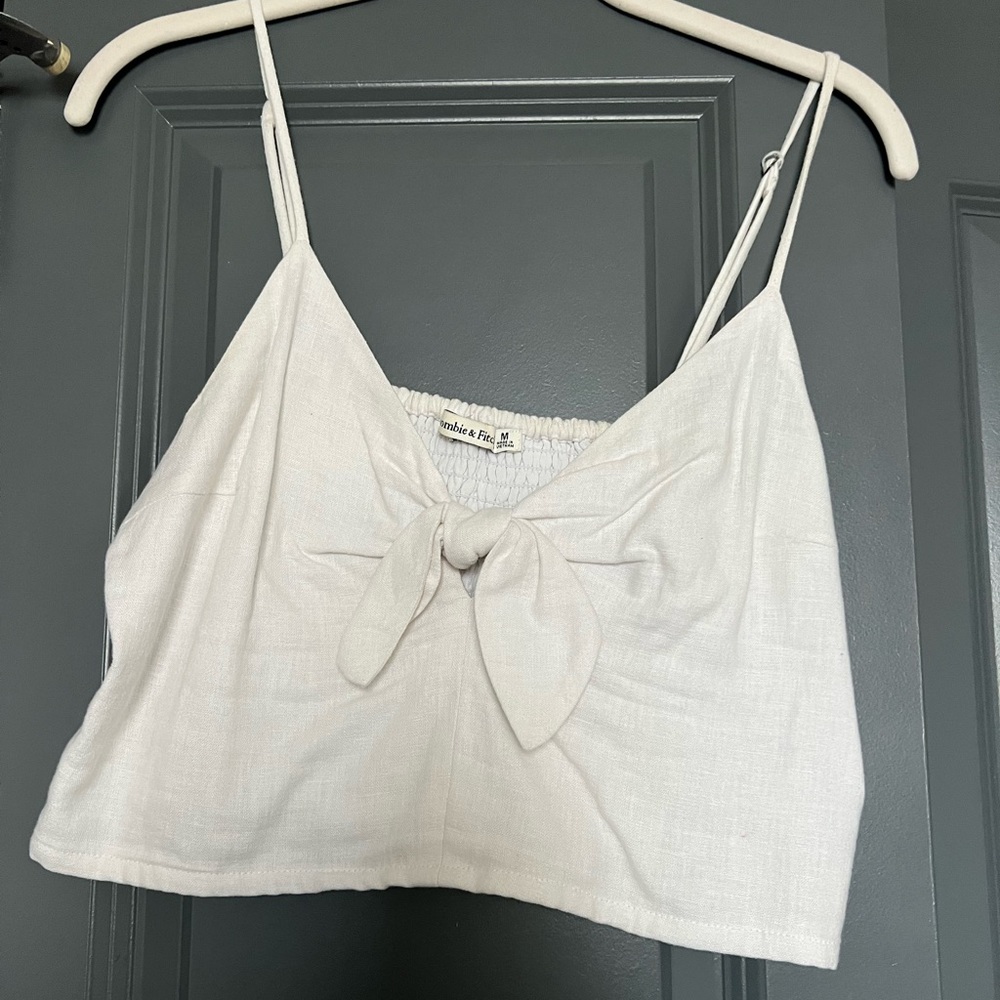 Abercrombie White Bow Tank